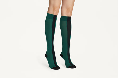 AMIRAH - Bold Central Stripe Cotton Blend Socks